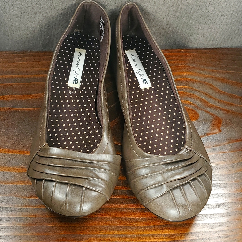 Brown Slip On Flats